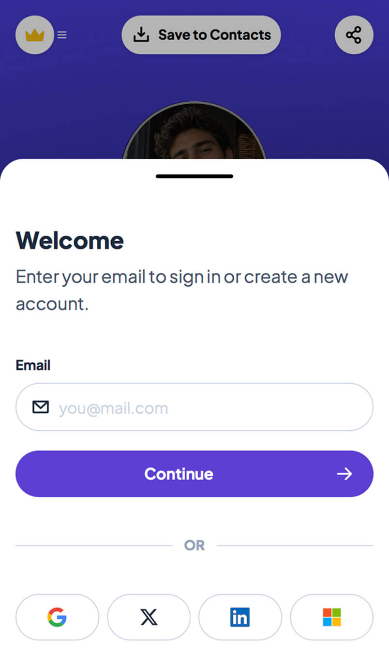 Connect Better sign-in screen on a phone